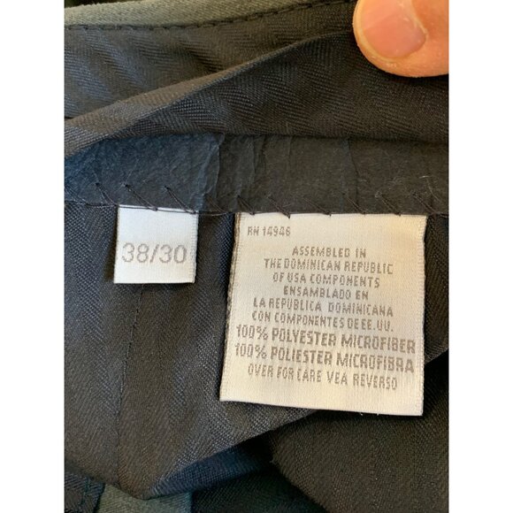 Bill Blass Mens Dress Pants 38 x 30 Green Pleated Polyester Microfiber RB10604 - Picture 5 of 14